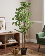 FEJKA Artificial potted plant, in/outdoor Weeping fig, 21 cm