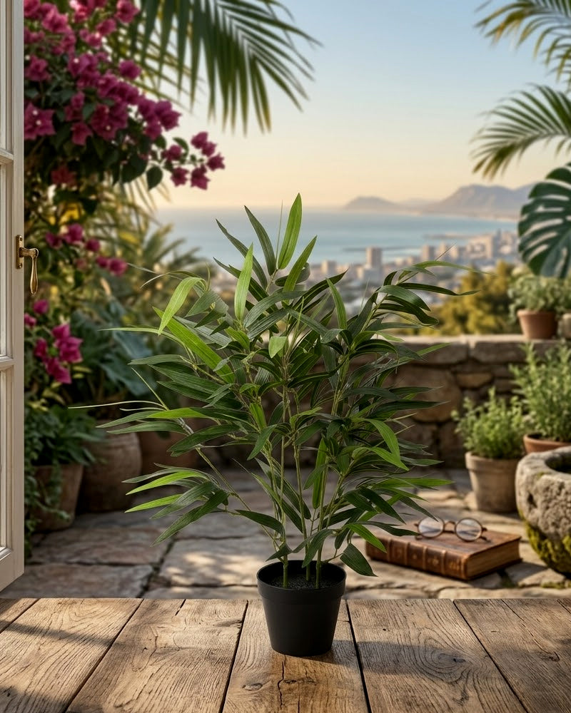 FEJKA Artificial potted plant, in/outdoor bamboo 12 cm