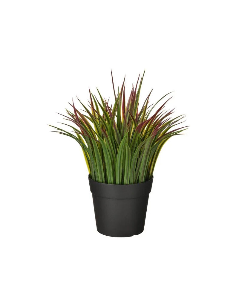 FEJKA Artificial potted plant, in/outdoor grass/green/red9 cm
