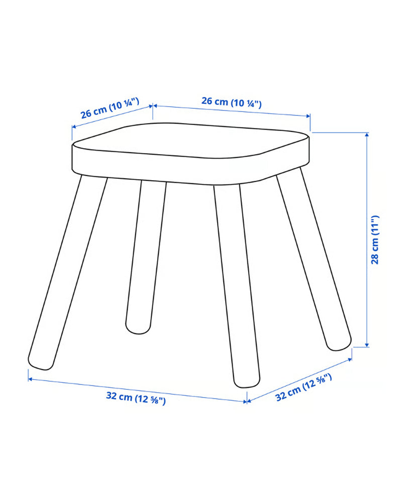 FLISAT Children's stool 24x24x28 cm