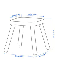 FLISAT Children's stool 24x24x28 cm