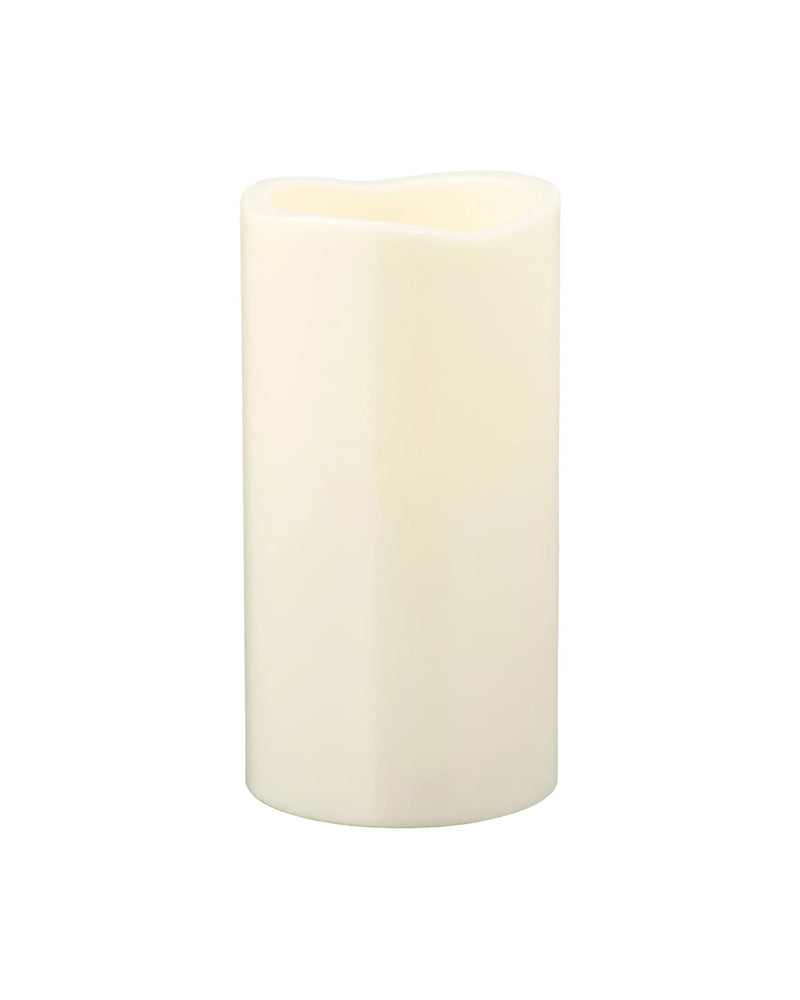 GODAFTON LED block candle, in/outdoor, battery-operated/natural 14 cm