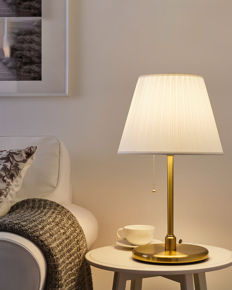 KRYSSMAST Table lamp base, brass-plated