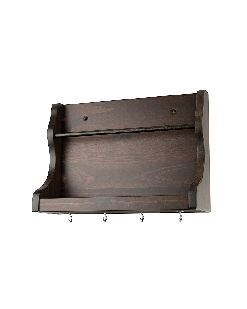 LEVLA Wall organiser, dark brown, 28x9x21 cm