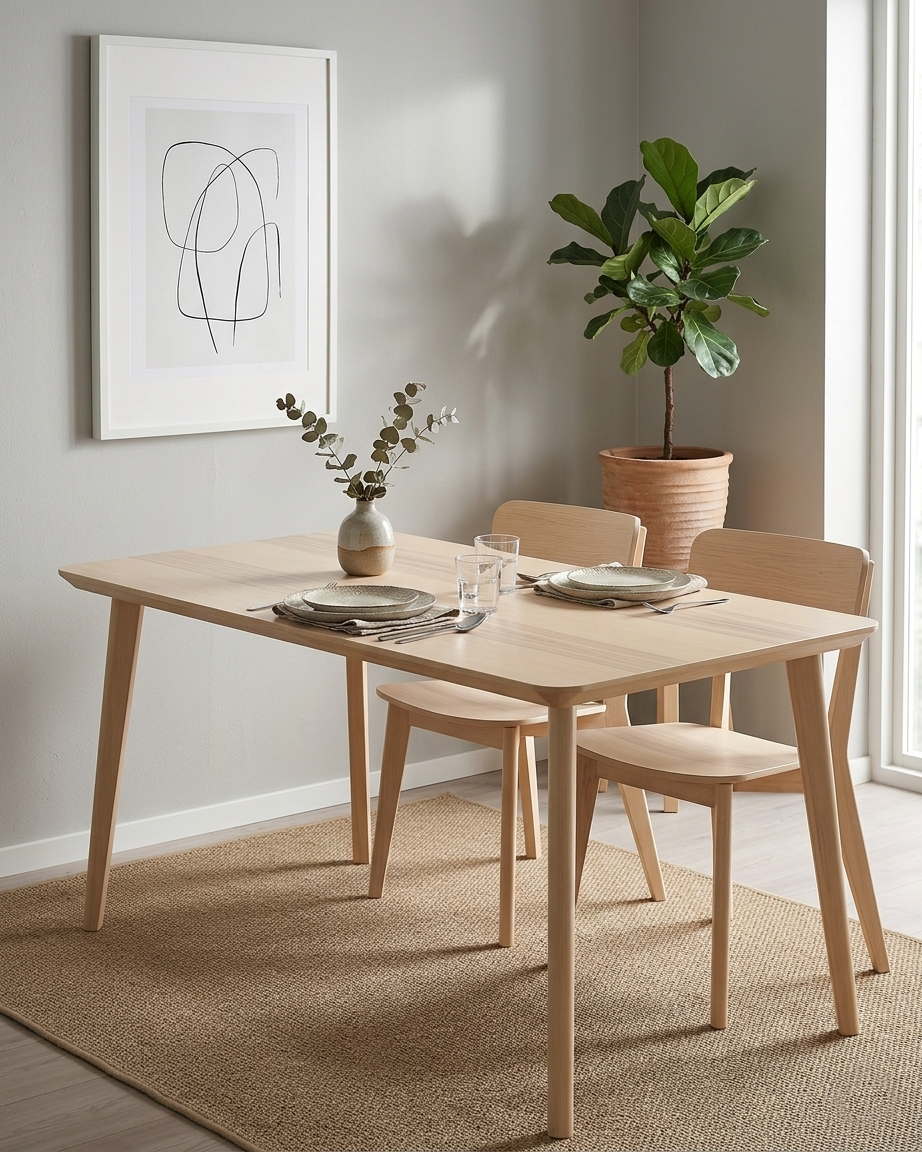 LISABO TABLE 140X78 ASH VENEER