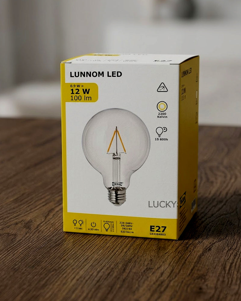 LUNNOM LED bulb E27 100 lumen, globe clear 95 mm