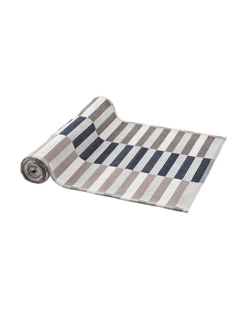 MITTBIT Table Runner 35x130 Black Beige/White