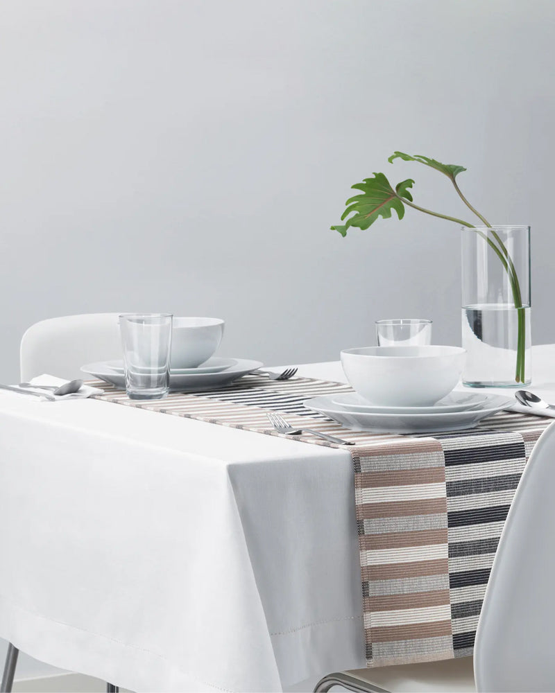 MITTBIT Table Runner 35x130 Black Beige/White