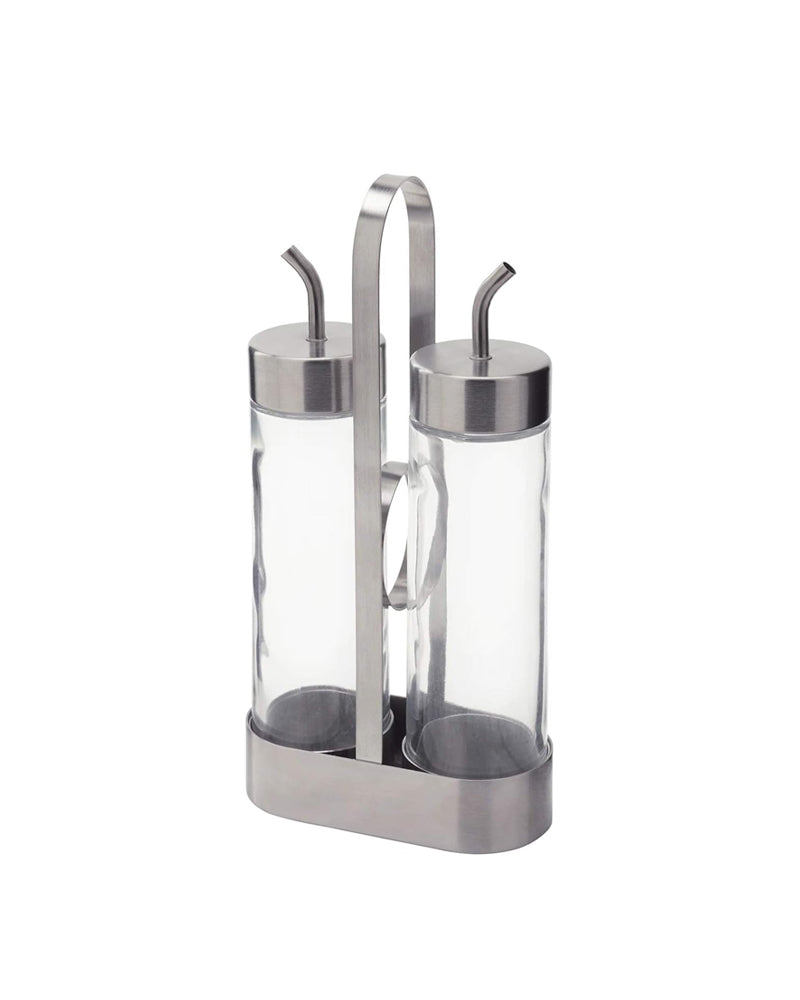 ORTFYLLD oil/vinegar s3 glass/stainless steel