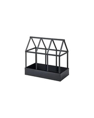 SENAPSKÅL Decoration greenhouse, in/outdoor black34 cm