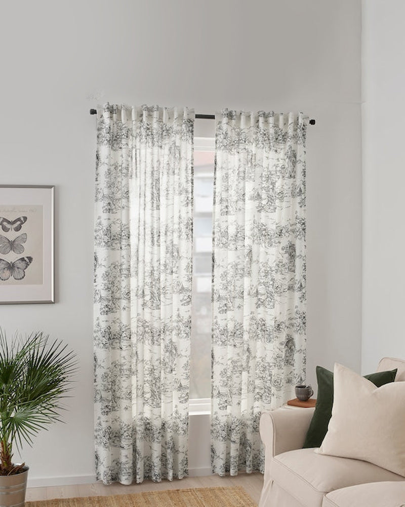 STJARNRAMS crtns 1pr 145x300 white/grey