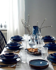 STRIMMIG deep plate 23 earthenware blue