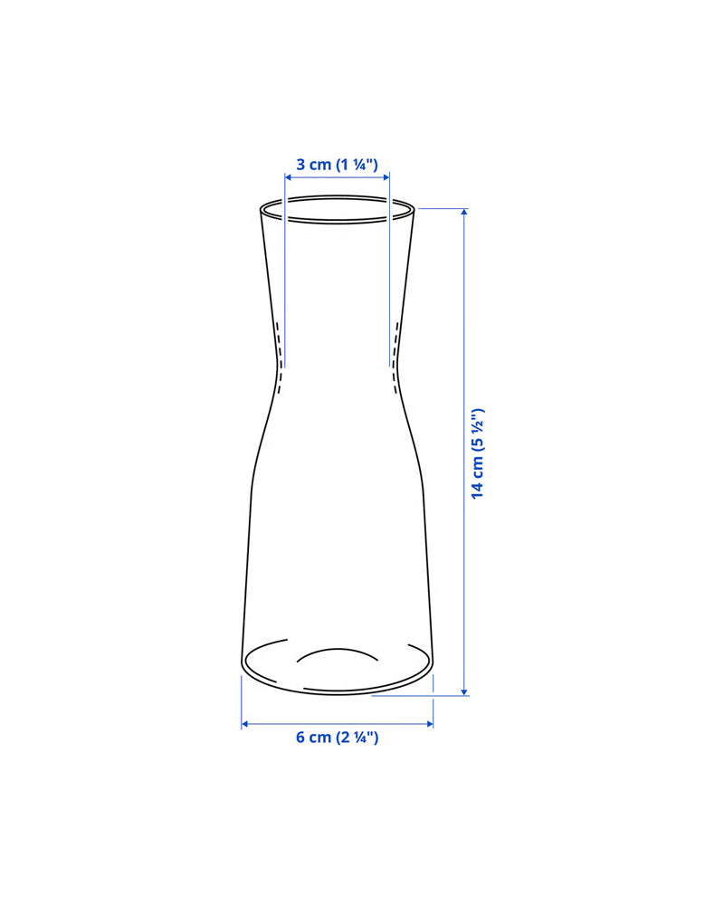 TIDVATTEN Vase, clear glass 14 cm