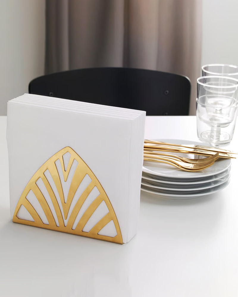 TILLSTALLNING Napkin holder, brass-colour