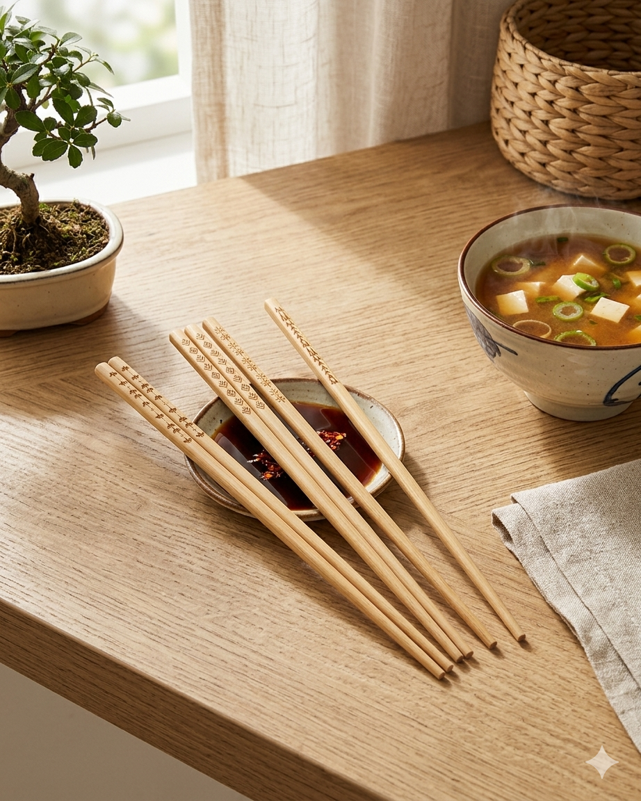 TREBENT CHOPSTICKS 4 PAIRS BAMBOO