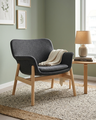VEDBO Armchair, Gunnared dark grey