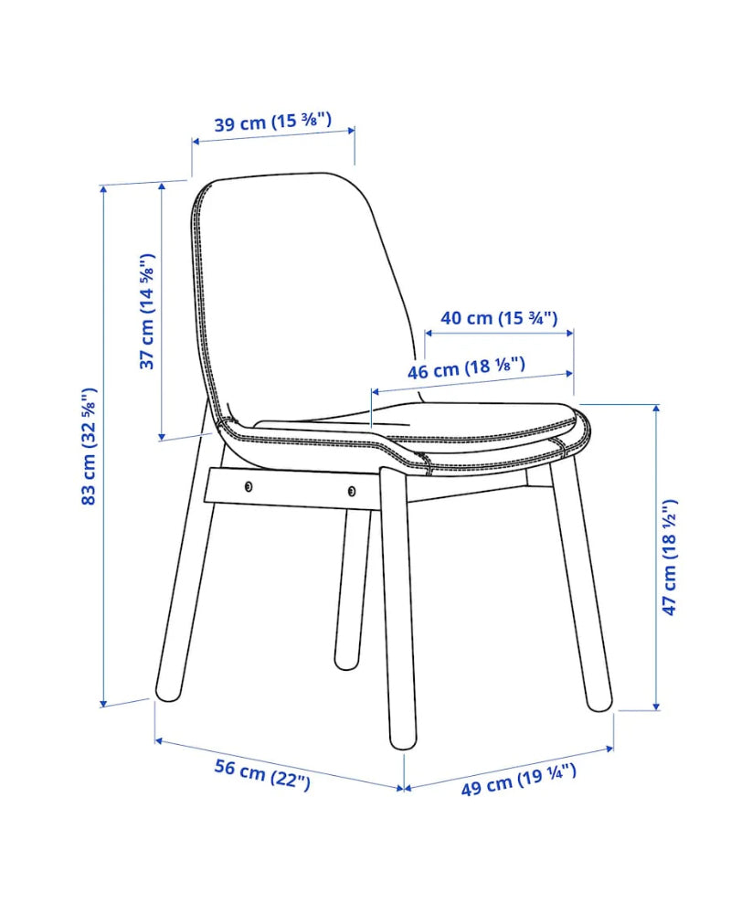 VEDBO Chair, black/Gunnared dark grey