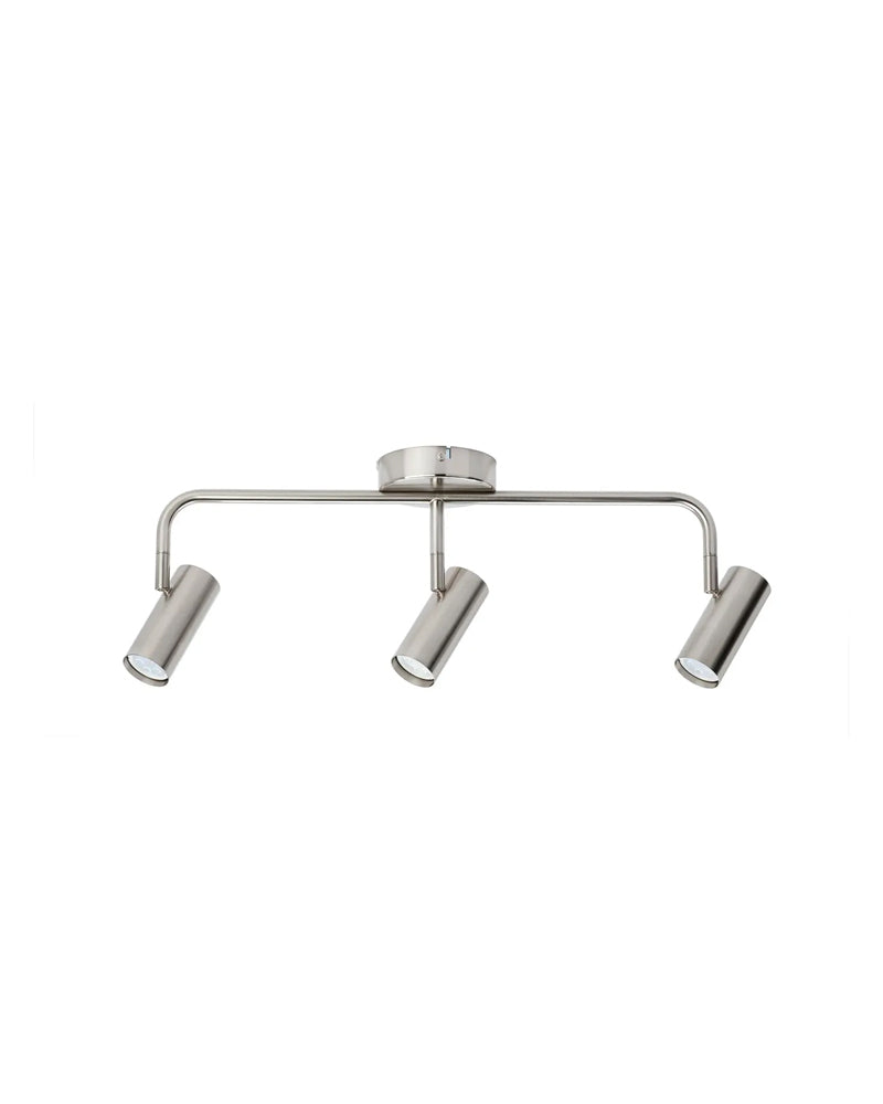 VIRRMO Ceiling track, 3-spots, nickel-plated