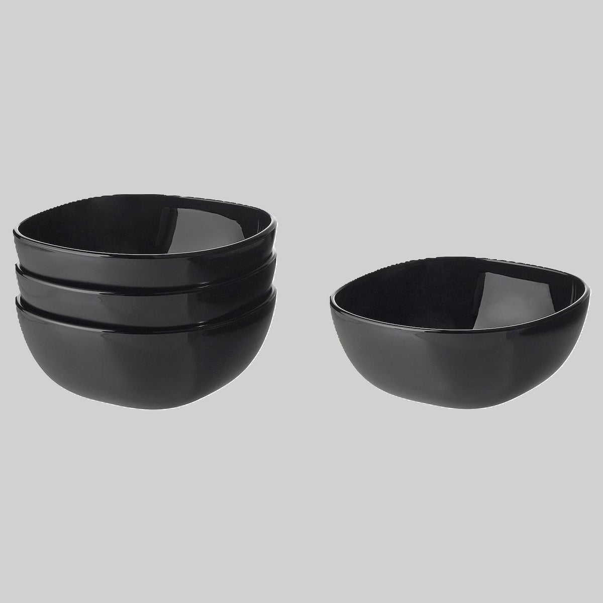 BACKIG bowl 14 black 4-p