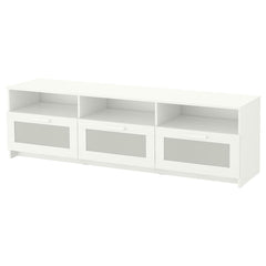 BRIMNES TV bench, White 180x41x53 cm