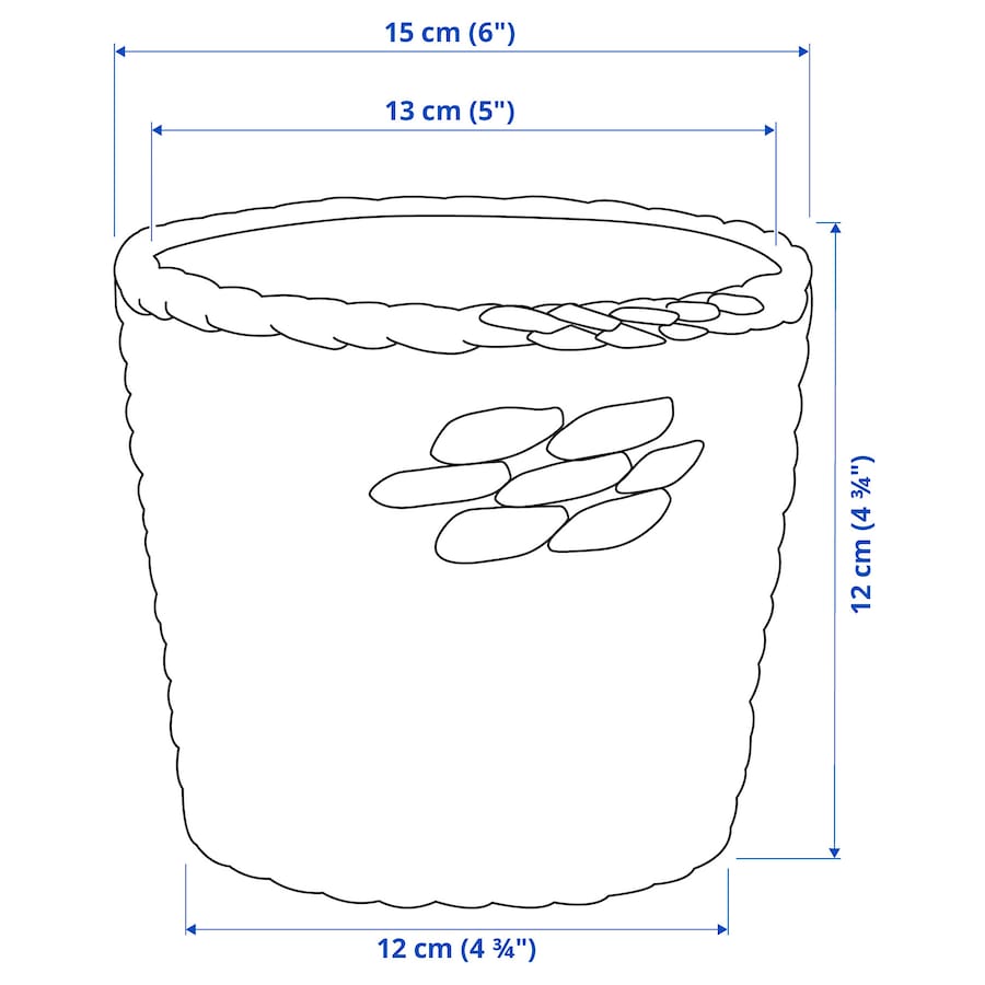 DRUVFLADER Plant pot, water hyacinth/grey 12 cm
