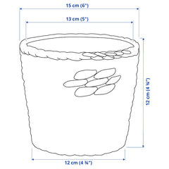 DRUVFLADER Plant pot, water hyacinth/grey 12 cm