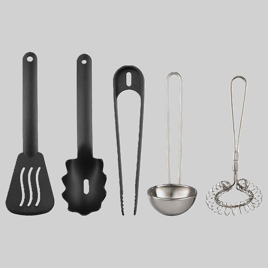 DUKTIG 5-piece toy kitchen utensil set, multicolor