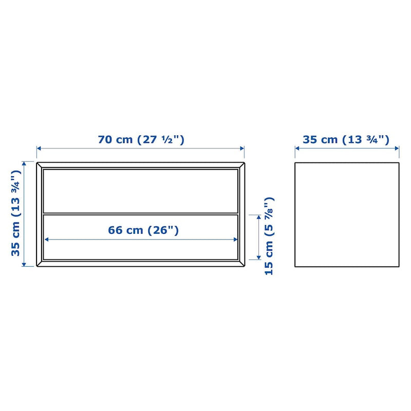 EKET Cabinet with 2 drawers, dark grey70x35x35 cm