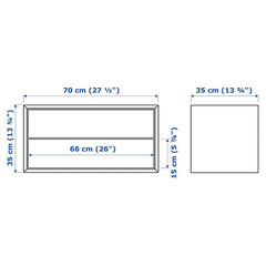EKET Cabinet with 2 drawers, dark grey70x35x35 cm