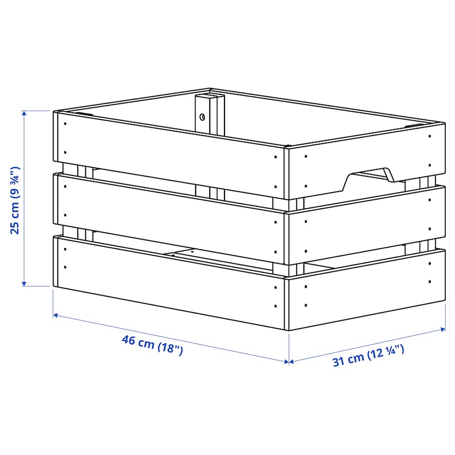 KNAGGLIG Box, pine46x31x25 cm