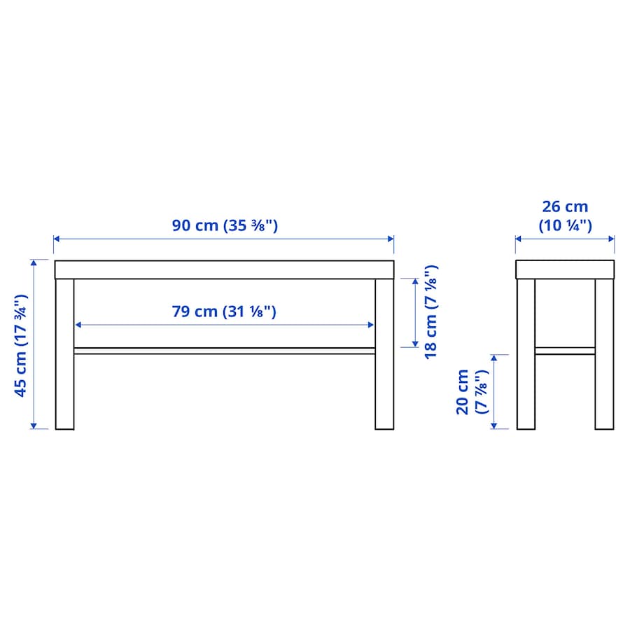 LACK TV bench, black90x26x45 cm