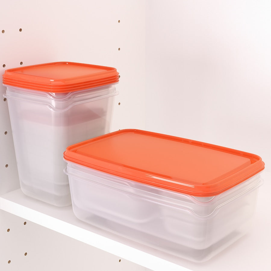 PRUTA FOOD CNTNR S17 TRANSPARENT/ORANGE