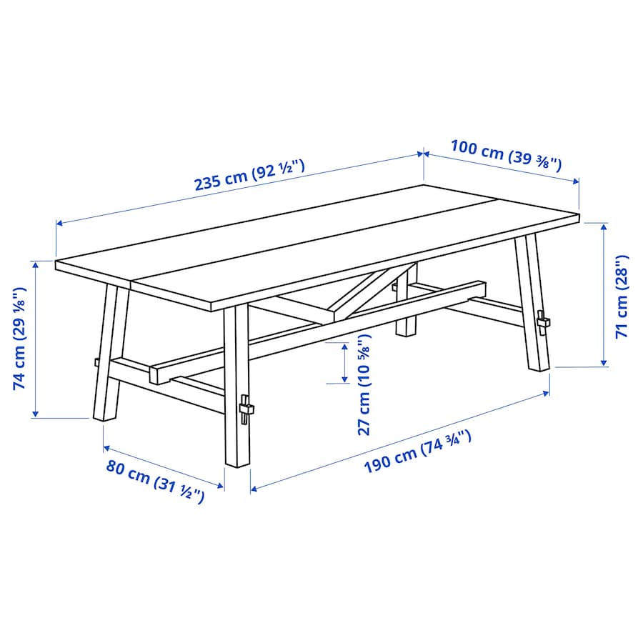 SKOGSTA NN dining tbl 235x100 acacia