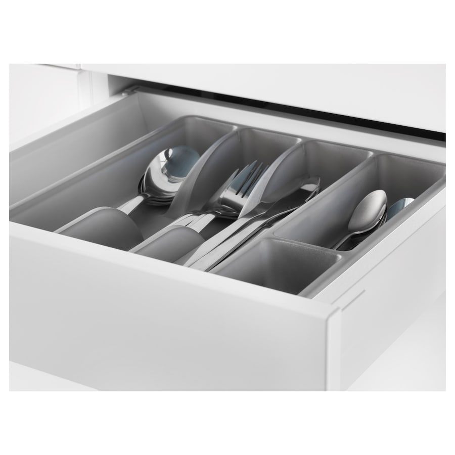 SMÄCKER Cutlery tray, grey, 31x26 cm