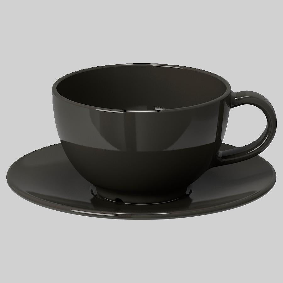 VARDAGEN TEACUP/SAUCER 26 CL DARK GREY