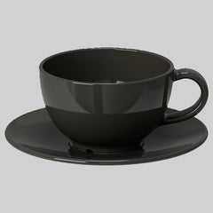 VARDAGEN TEACUP/SAUCER 26 CL DARK GREY